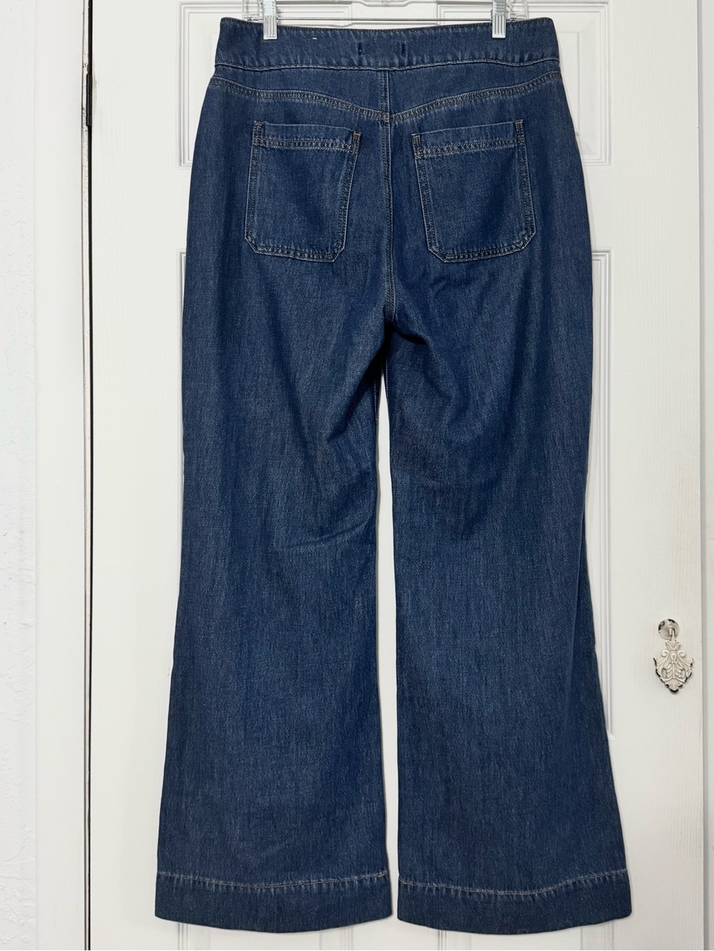 Loft Patch Pocket Wide Leg High Rise Trouser Jeans NWOT - Picture 4 of 9